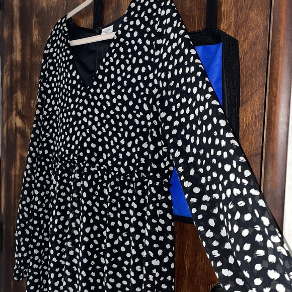 J. Crew Black Dress with White Pattern - Picture 2 of 5